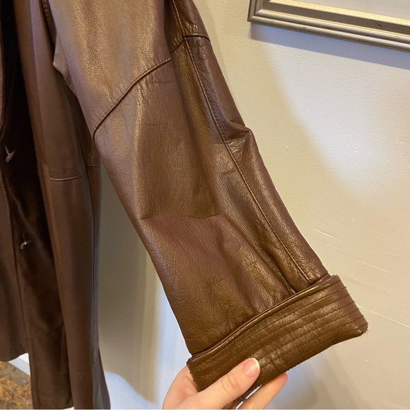 100% Leather - Vintage Pelle Trench-Coat - Picture 6 of 13